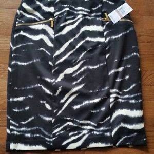 Michael Kors black and white skirt women's size 12